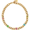 Dyrberg Kern Angelina Gold Chunky Curb Chain Necklace - Pastel