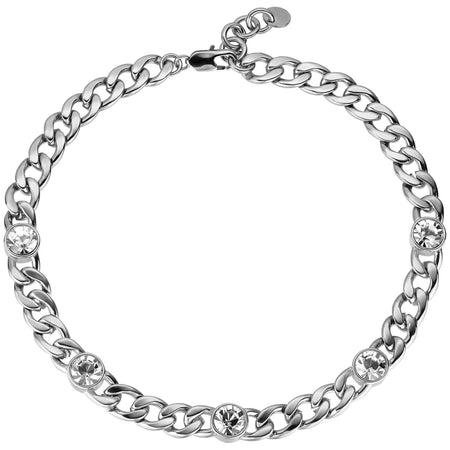 Dyrberg Kern Angelina Silver Chunky Curb Chain Necklace
