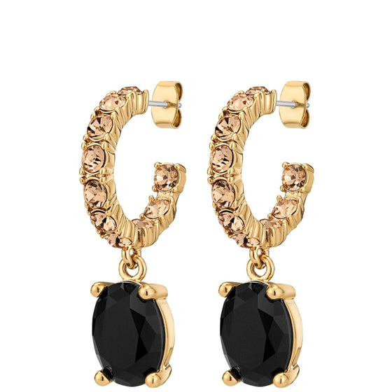 dyrberg-kern-barbara-gold-hoop-charm-earrings-black-golden