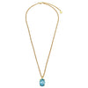 Dyrberg Kern Barga Gold Necklace - Aqua