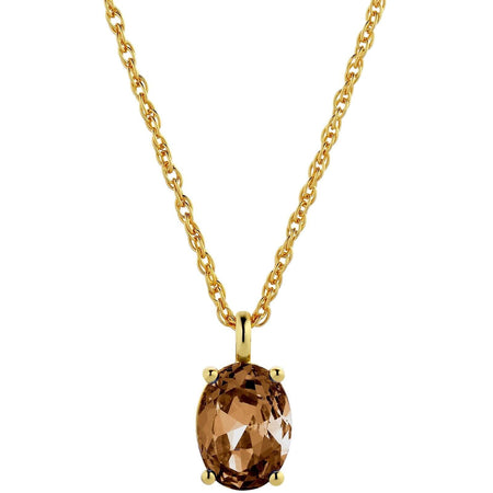 Dyrberg Kern Barga Gold Necklace - Brown