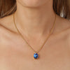 Dyrberg Kern Barga Gold Necklace - Sapphire