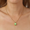 Dyrberg Kern Barga Gold Necklace - Light Green