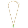 Dyrberg Kern Barga Gold Necklace - Light Green