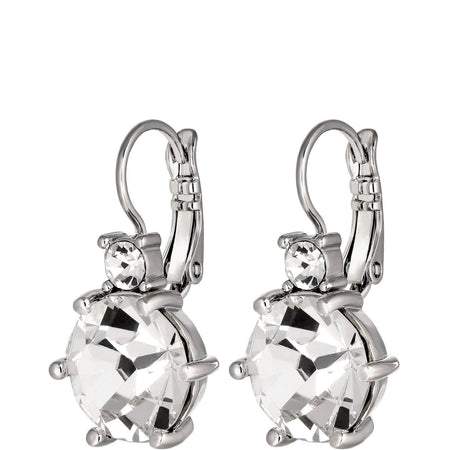 Dyrberg Kern Begonia French Hook Silver Drop Earrings