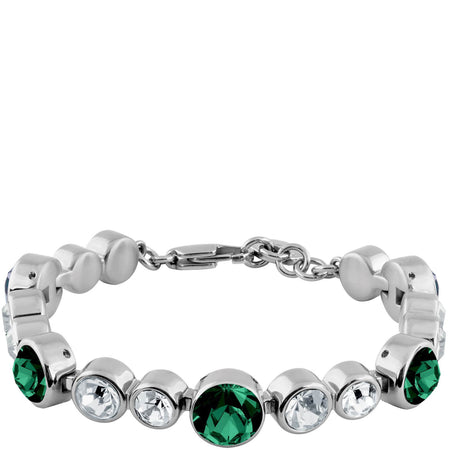 Dyrberg Kern Calice Silver Bracelet - Emerald Green