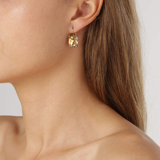 Dyrberg Kern Chantal Gold French Hook Earrings - Golden