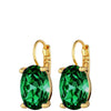 Dyrberg Kern Chantal Gold French Hook Earrings - Green