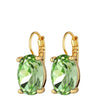 Dyrberg Kern Chantal Gold French Hook Earrings - Light Green