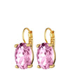 Dyrberg Kern Chantal Gold French Hook Earrings - Light Rose