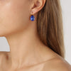 Dyrberg Kern Chantal Gold French Hook Earrings - Sapphire