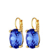 Dyrberg Kern Chantal Gold French Hook Earrings - Sapphire