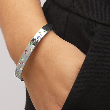 Dyrberg Kern Clare Silver Bangle - Pastel Multi