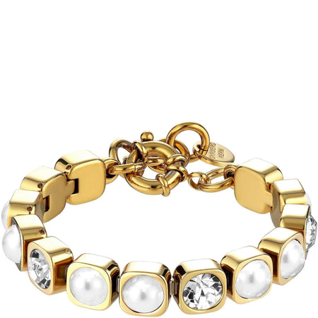 Dyrberg Kern Conian Gold Bracelet - White Pearl