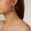 Dyrberg Kern Cornelia Gold Statement Earrings - Blue