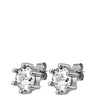 ladies small stud earrings with clear crystal