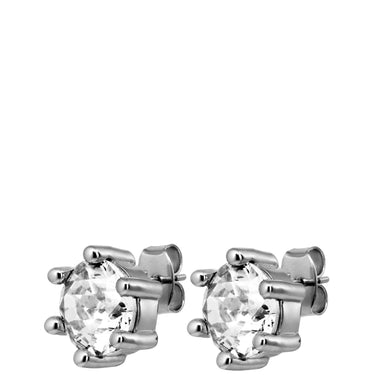 ladies small stud earrings with clear crystal