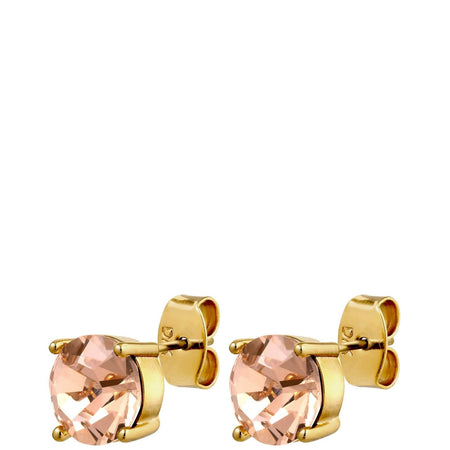 Dyrberg Kern Daze Gold Small Stud Earrings - Light Peach