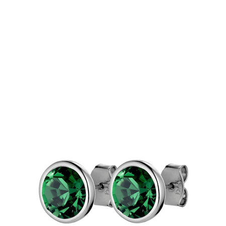 Dyrberg Kern Dia Silver Classic Stud Earrings - Green