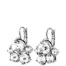 ladies french hook silver clear crystal earrings