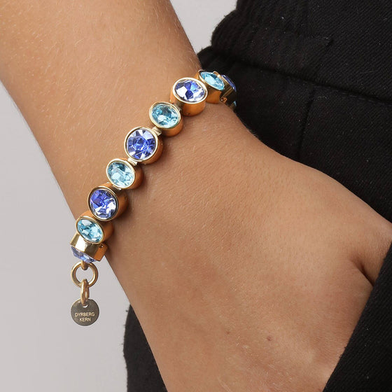 Dyrberg Kern Elaine Gold Bracelet - Aqua Blue