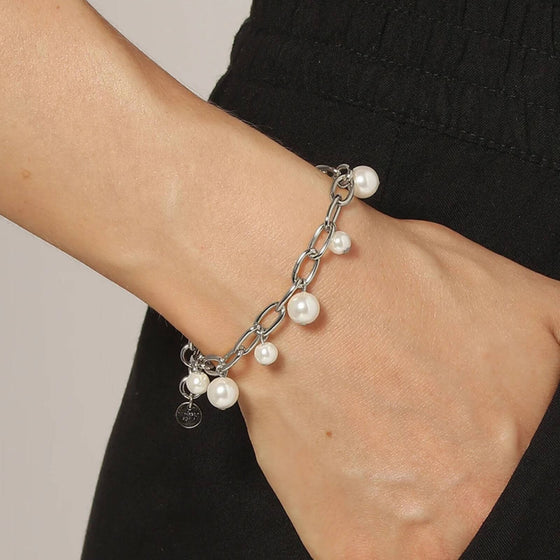 Dyrberg Kern Elena White Pearl Silver Bracelet