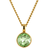 simple necklace with gold crystal and gold chain