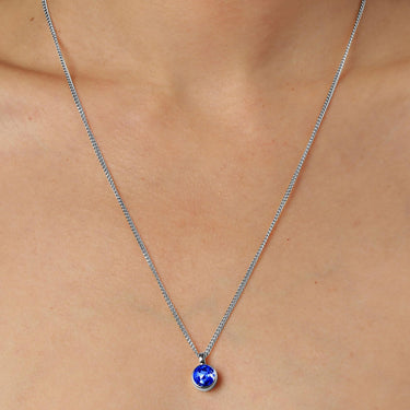 Dyrberg Kern Ette Silver Necklace - Sapphire
