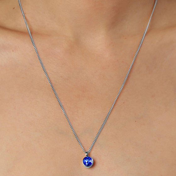 Dyrberg Kern Ette Silver Necklace - Sapphire