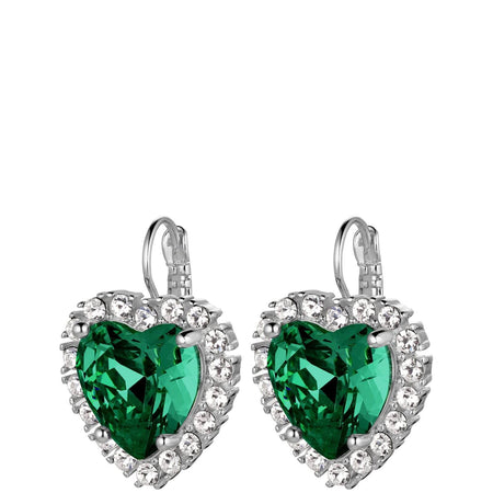 Dyrberg Kern Felicia Silver Earrings - Emerald Green