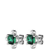 Dyrberg Kern Gigi Silver Stud Earrings - Emerald Green