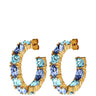 Dyrberg Kern Gretia Gold Earrings - Aqua Blue