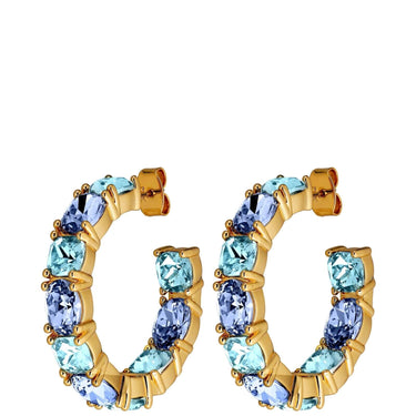 Dyrberg Kern Gretia Gold Earrings - Aqua Blue