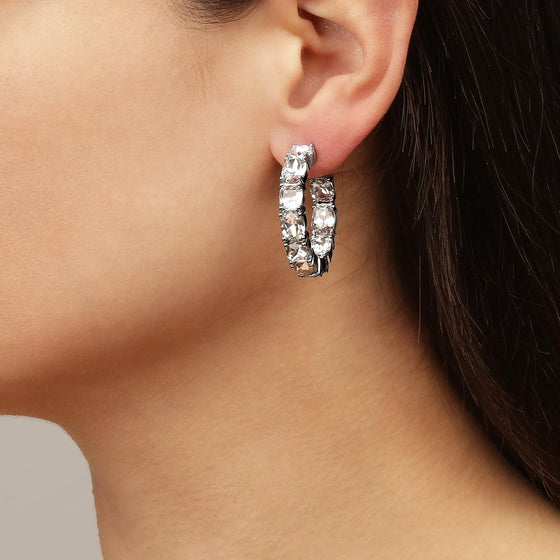 Dyrberg Kern Gretia Silver Earrings - Clear
