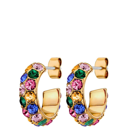 Dyrberg Kern Heidi Gold Earrings - Rainbow