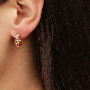 Dyrberg Kern Heidi Gold Earrings - Light Rose