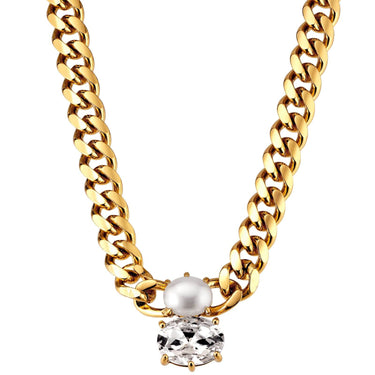 dyrberg-kern-holl-gold-oval-link-necklace-white-pearl
