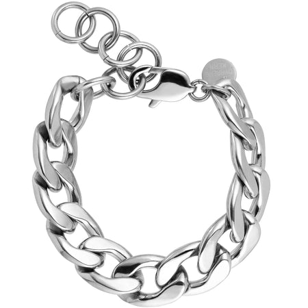 Dyrberg Kern Jazz Silver Chunky Curb Chain Bracelet