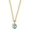 gold and blue simple necklace