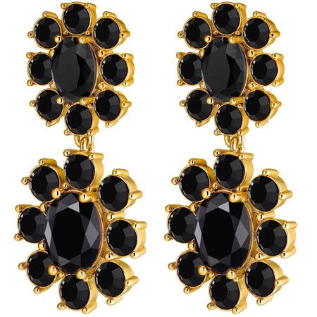 Dyrberg Kern Lina Gold Earrings - Black