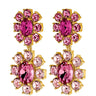 Dyrberg Kern Lina Gold Earrings - Pink