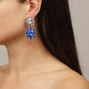 Dyrberg Kern Lina Silver Earrings - Sapphire