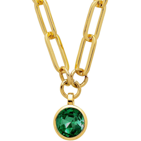 Dyrberg Kern Lisanna Gold Necklace - Emerald Green