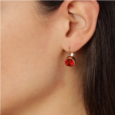 DYRBERG/KERN Louise Gold Earrings - Red
