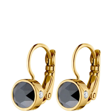 Dyrberg Kern Madu Gold Earrings - Hematite