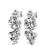 silver sparkly clear crystal drop earrings