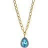 Dyrberg Kern Metta Gold Necklace - Aqua Light Blue