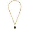 Dyrberg Kern Metta Gold Necklace - Emerald Green/Golden