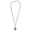 Dyrberg Kern Metta Silver Necklace - Light Blue Pink