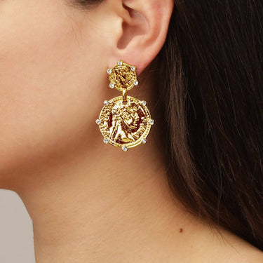 Dyrberg Kern Monza Gold Statement Earrings